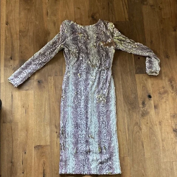 fitted lace wedding dress Dress The Population Emery Sequin Dress - Deep Purple main image 1